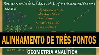 Exercício de condição de alinhamento de 3 pontos  GEOMETRIA ANALÍTICA [upl. by Eyllib126]