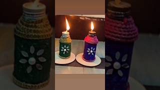 Syrup Bottle Diyas 🪔💫 diy art craft ytshorts youtubeshorts trending decorationdiwali [upl. by Gifferd]