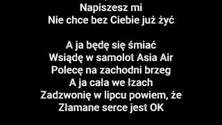 Daria Zawiałow  Złamane serce jest OK KARAOKE [upl. by Kamillah]