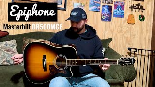 Epiphone Masterbilt DR500MCE Acoustic Guitar Review [upl. by Admama]