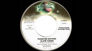 1981 HITS ARCHIVE Slow Hand  Pointer Sisters a 2 recordstereo 45 [upl. by Terri]