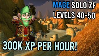 Mage Solo ZF Graveyard Level 40  200 mobs 300k xp per hour  KallTorak Living Flame NA [upl. by Virgy]