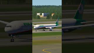 EVA Air B777 Aircraft Takeoff from Berlin Brandenburg Airport [upl. by Ferrick170]