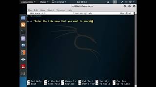 Linux Script for Searching Files  Kali Linux [upl. by Yellehs563]