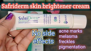 Safriderm skin brightener cream skin whitening cream  Safrin skin care products [upl. by Musette]