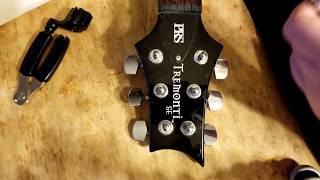 Installing Hipshot locking tuners on a PRS SE Mark Tremonti Custom [upl. by Htaek]