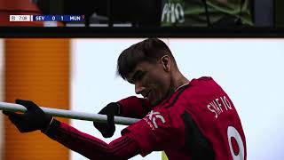 PES 2021  UEFA Champions League  Knockout round  1st leg  Sevilla FC vs Manchester United FC [upl. by Cerell]