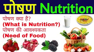 पोषण क्या है  Poshan kya hai  What is Nutrition  पोषण की आवश्यकता  पोषण की उपयोगिता जीवविज्ञान [upl. by Odnanref]