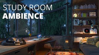 Rooftop Study Room with Rain Sounds  Ambience for Studying Relaxing [upl. by Neeruam]