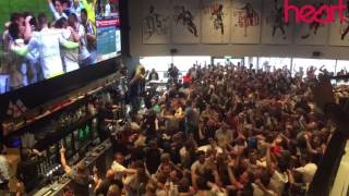 Fans at Ashton Gate Stadium Bristol celebrate England winner against Wales at Euro 2016 [upl. by Stevens]