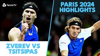 Alexander Zverev vs Stefanos Tsitsipas Highlights  Paris 2024 [upl. by Topping]