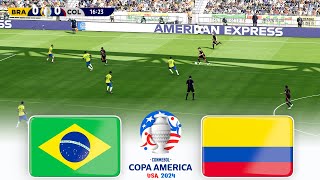 🔴BRAZIL vs COLOMBIA ⚽ COPA AMERICA USA 2024 ⚽ FOOTBALL GAMEPLAY HD [upl. by Anabal]