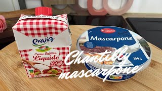 chantilly mascarpone facile  goût myrtilles la 1ère sur YOUTUBEجديد حشو الكيك [upl. by Pepita]