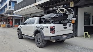 Ford Ranger Raptor ติดตั้ง กล่องบนหลังคารถ Thule Roofbox Motion 3 Size M กล่องบนหลังคารุ่นใหม่ล่าสุด [upl. by Aicinod373]