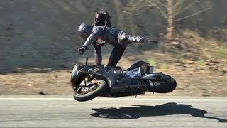 Motorcycle Wreck  Guy Breaks Leg  Stunt Fail [upl. by Ehcnalb658]