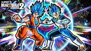 NEW BLUE GOKU amp VEGETA DUO FIGHTER FUSION Dragon Ball Xenoverse 2 Gogeta Blue Fusion Skill Gameplay [upl. by Adalard184]