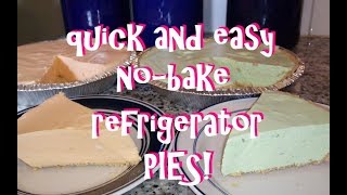 RETRO 1970s Recipe NoBake Refrigerator Pies So Yummy So Easy So Quick Make This Now [upl. by Auqinat]