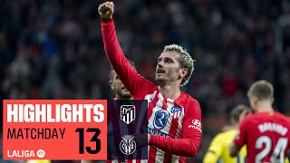 Resumen de Atlético de Madrid vs Villarreal CF 31 [upl. by Auqenaj]