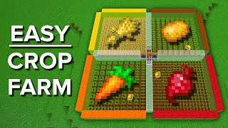 Minecraft Easy Multi Crop Farm  850 Per Hour [upl. by Airlie460]