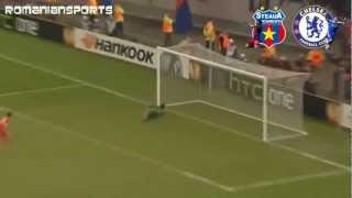 Steaua Bucuresti  Chelsea 10 Golul lui Raul Rusescu penalty [upl. by Elmo]