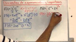 Derivadas de exponenciales y logaritmos  ejercicio 1 [upl. by Danyelle]