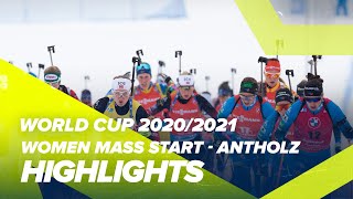 Antholz World Cup 7 Women Mass Start Highlights [upl. by Hurley]