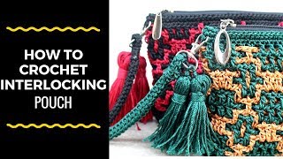 Crochet interlocking pouch [upl. by Frick]