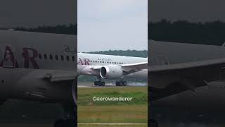 QATAR AIRWAYS B7878 landing at Kuala Lumpur Airport shorts aviation qatarairways b787 landing [upl. by Jayme880]