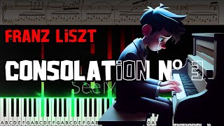 Consolation No 3 by Franz Liszt  Piano Tutorial Score [upl. by Autry]