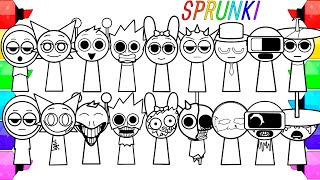 Incredibox Sprunki New Coloring Pages  How to Color Sprunki Original vs Horror  Part 1 NCS MUSIC [upl. by Ahsasal]