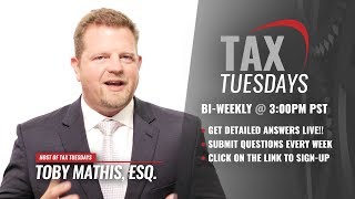 Tax Tuesdays BIWEEKLY Webinar  Get YOUR 2020 NEW Tax Questions Answered LIVE🌎 [upl. by Aslam]