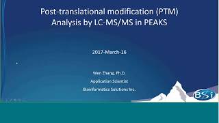 PEAKS PTM  Analysis Webinar [upl. by Alansen318]