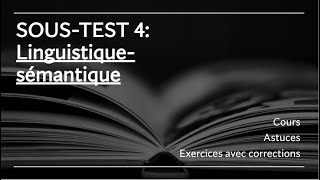 LINGUISTIQUE prépa pour TAFEM cours astuces exercices avec corrigés [upl. by Melda]