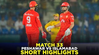 PSL 9  Short Highlights  Peshawar Zalmi vs Islamabad United  Match 33  M2A1A [upl. by Ayifa]