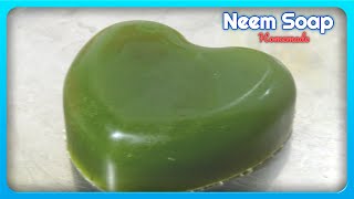 Neem Soap  How to make Neem Soap at home  Natural Homemade Neem Soap  DIYCrafts [upl. by Llewxam]