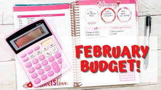 Budget Set Up  February 2021 Erin Condren A5 Budget Book [upl. by Yllier]