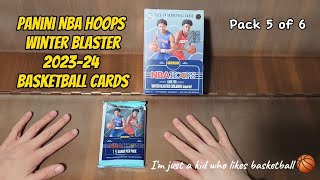 Opening 5th pack of Panini NBA Hoops Winter Blaster 202324 basketball cards 5 of 6 Im just a kid [upl. by Aeneus986]