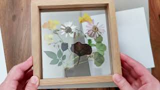 DIY Pressed Flower Art Tutorial Learn How to Press and Arrange Flowers in a Glass Frame [upl. by Kalmick]