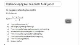 R1 Drøfting av rasjonale funksjoner [upl. by Aissatsana255]