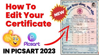 How to edit Documents and Certificates in PicsArt  Documents or Certificate ko edit kese kare [upl. by Petite]