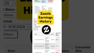 Zazzle Earning History Sept 19 2024 [upl. by Seif795]