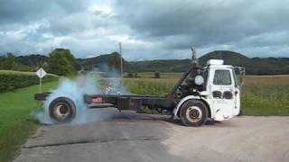 Cabover Burnouts from Maxville Truck and Repair 6 speed Allison Automatic Transmission [upl. by Enoyrt]