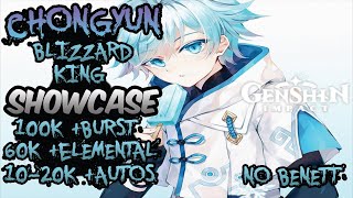 Godly Chongyun Showcase  Speedruns  No Benett  Genshin Impact [upl. by Homere]