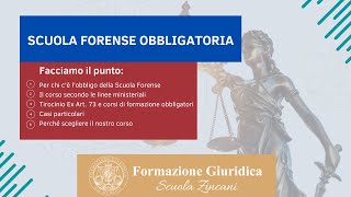 Presentazione Scuola Forense Obbligatoria  Formazione Giuridica  Scuola Zincani [upl. by Nilkcaj]