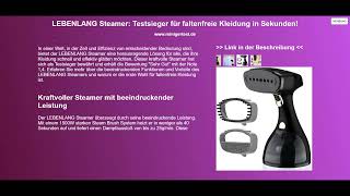 LEBENLANG Steamer Testsieger für faltenfreie Kleidung in Sekunden [upl. by Eicam913]