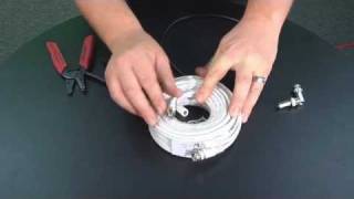 How to Install a BNC Fitting into a RG6 Siamese Cable [upl. by Dott]