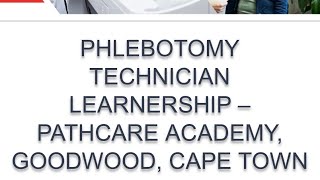 Pathcare Phlebotomy learnership program open  Application progress [upl. by Nrubloc]