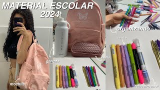 MEU MATERIAL ESCOLAR 2024  mostrando e organizando tudo ✨ [upl. by Retla]