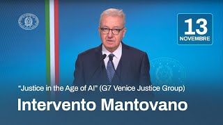 “Justice in the Age of AI” intervento del Sottosegretario Mantovano [upl. by Erle]