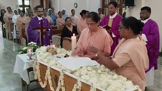 Funeral service of Sr  AgathinaSisters of the Holy Cross Central Indian Province Bangalore [upl. by Olrac102]